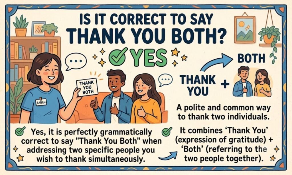 Is It Correct to Say Thank You Both?