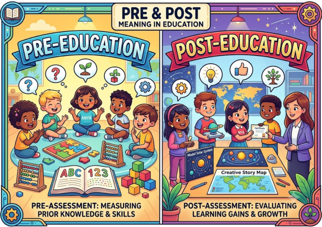 Pre and Post Meaning in Education
