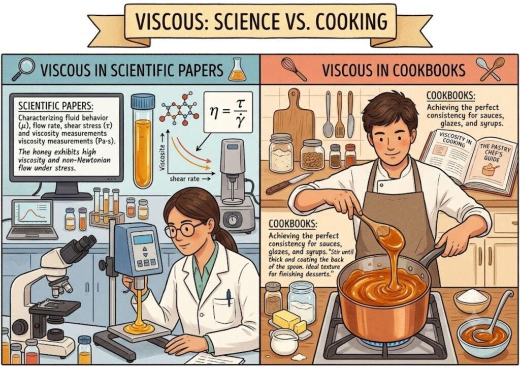 Viscous in Scientific Papers and Cookbooks