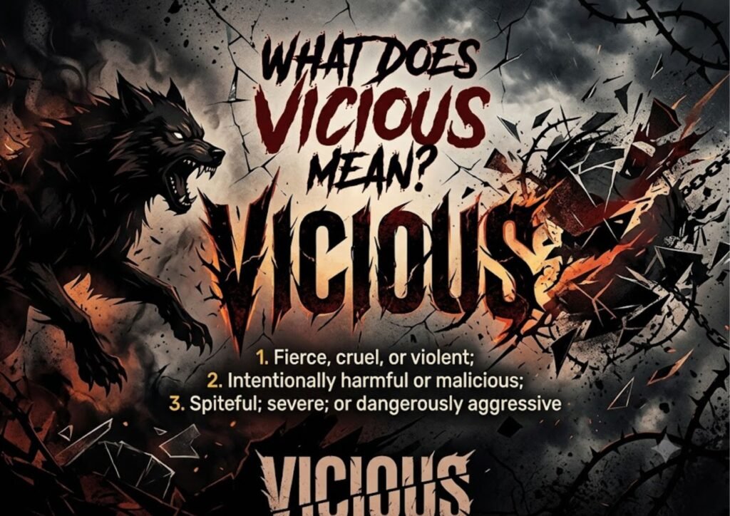 What Does Vicious Mean?
