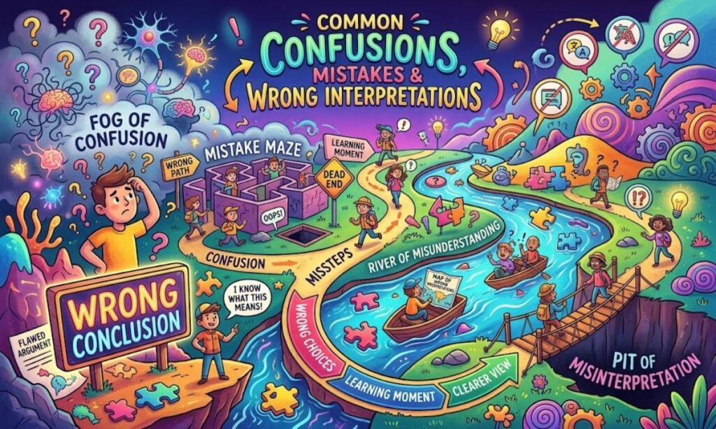Common Confusions, Mistakes & Wrong Interpretations