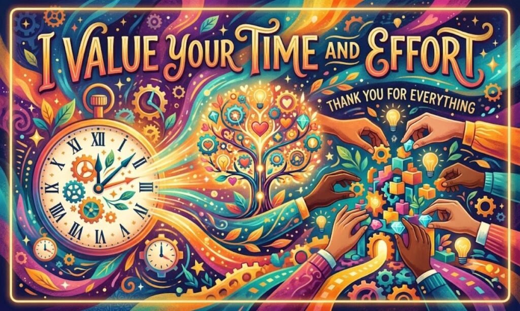 I Value Your Time and Effort