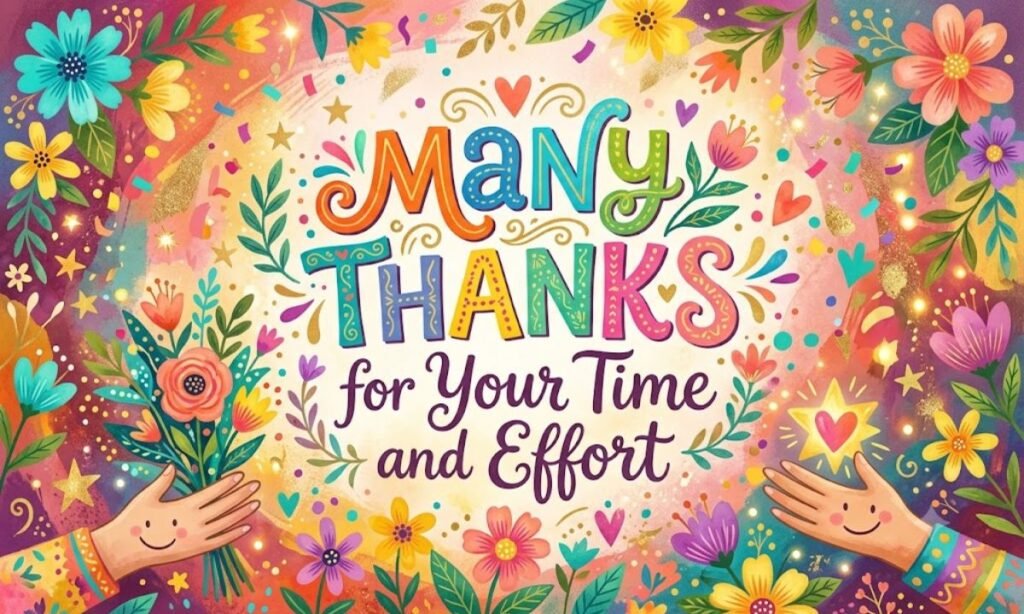 Many Thanks for Your Time and Effort