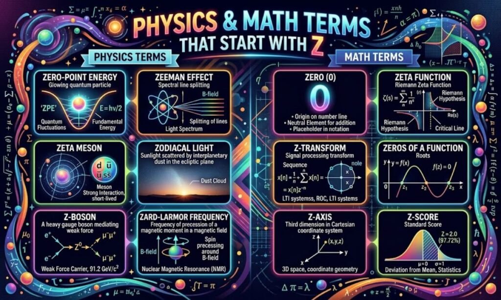 Physics and Math Terms That Start With Z