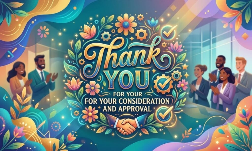Thank You for Your Consideration and Approval